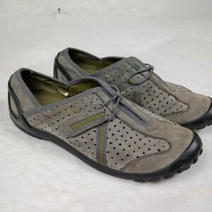 Privo by Clarks Gray Suede Perforated Slip On Hiking Loafers Womens 8M 36670